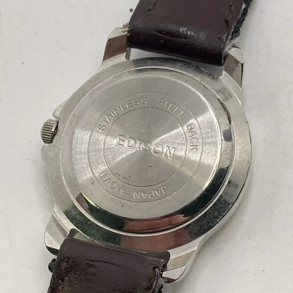 Vintage Edison Womens Watch Works New Battery